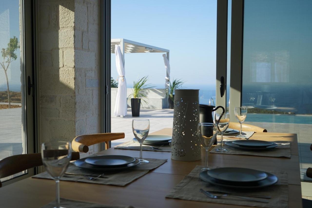 Eva Villas West With Infinity Pool & And Panoramic Sea View Gerani Chanion Eksteriør bilde