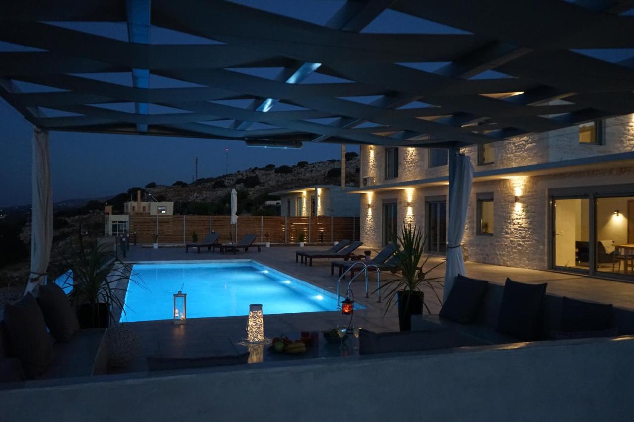 Eva Villas West With Infinity Pool & And Panoramic Sea View Gerani Chanion Eksteriør bilde