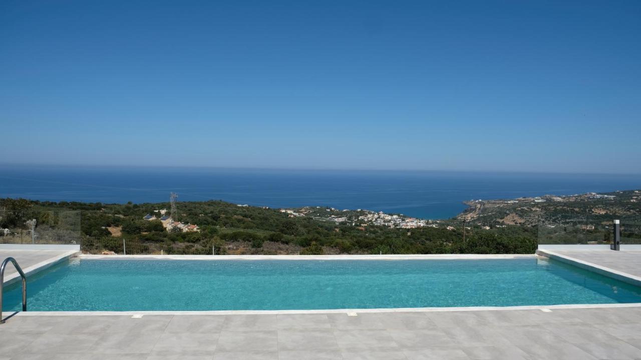 Eva Villas West With Infinity Pool & And Panoramic Sea View Gerani Chanion Eksteriør bilde
