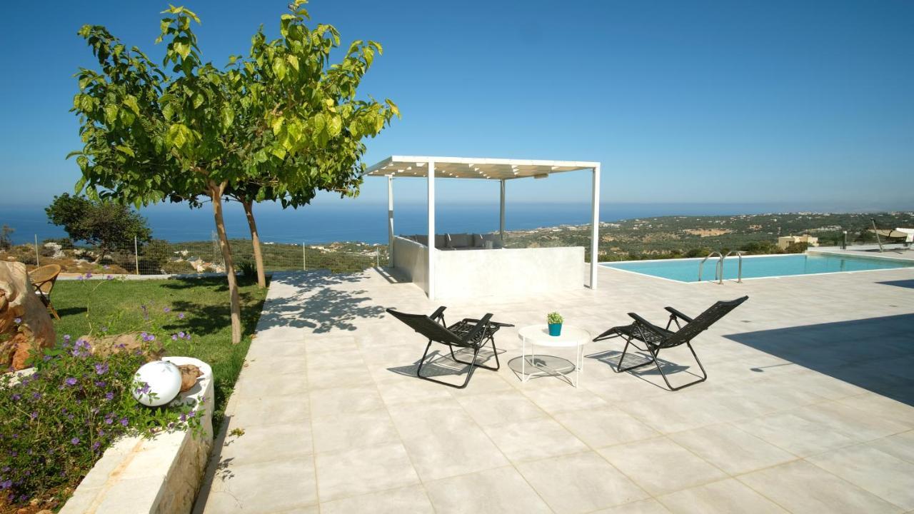 Eva Villas West With Infinity Pool & And Panoramic Sea View Gerani Chanion Eksteriør bilde