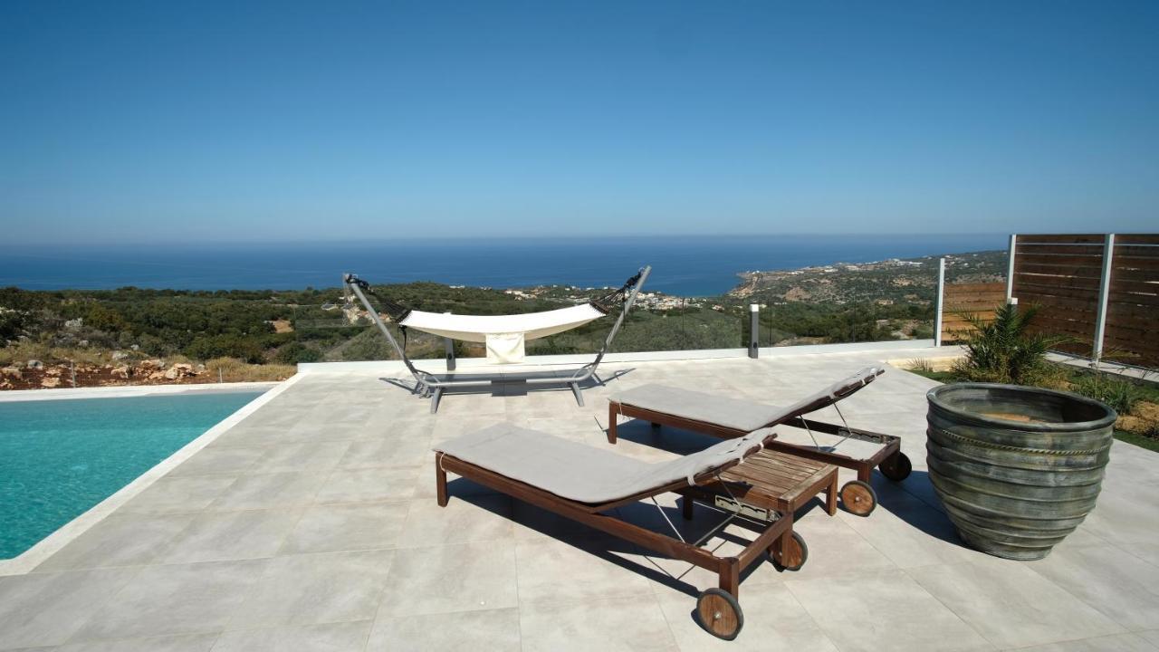 Eva Villas West With Infinity Pool & And Panoramic Sea View Gerani Chanion Eksteriør bilde