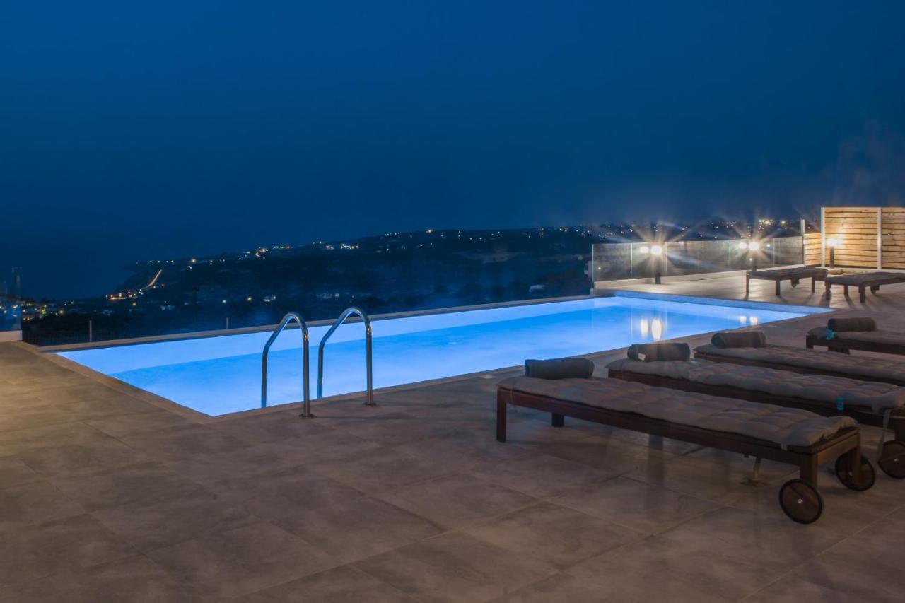 Eva Villas West With Infinity Pool & And Panoramic Sea View Gerani Chanion Eksteriør bilde