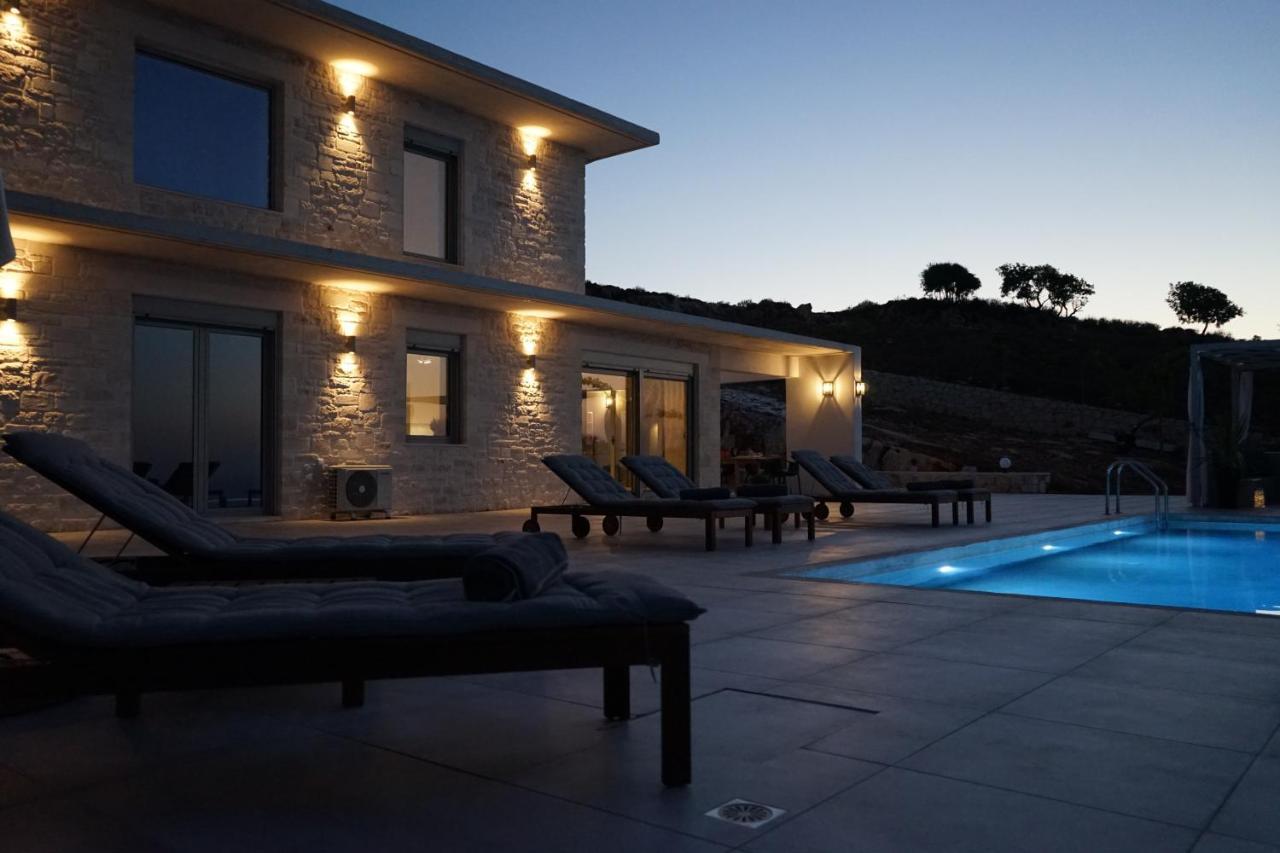 Eva Villas West With Infinity Pool & And Panoramic Sea View Gerani Chanion Eksteriør bilde