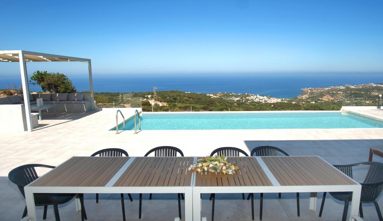 Eva Villas West With Infinity Pool & And Panoramic Sea View Gerani Chanion Eksteriør bilde