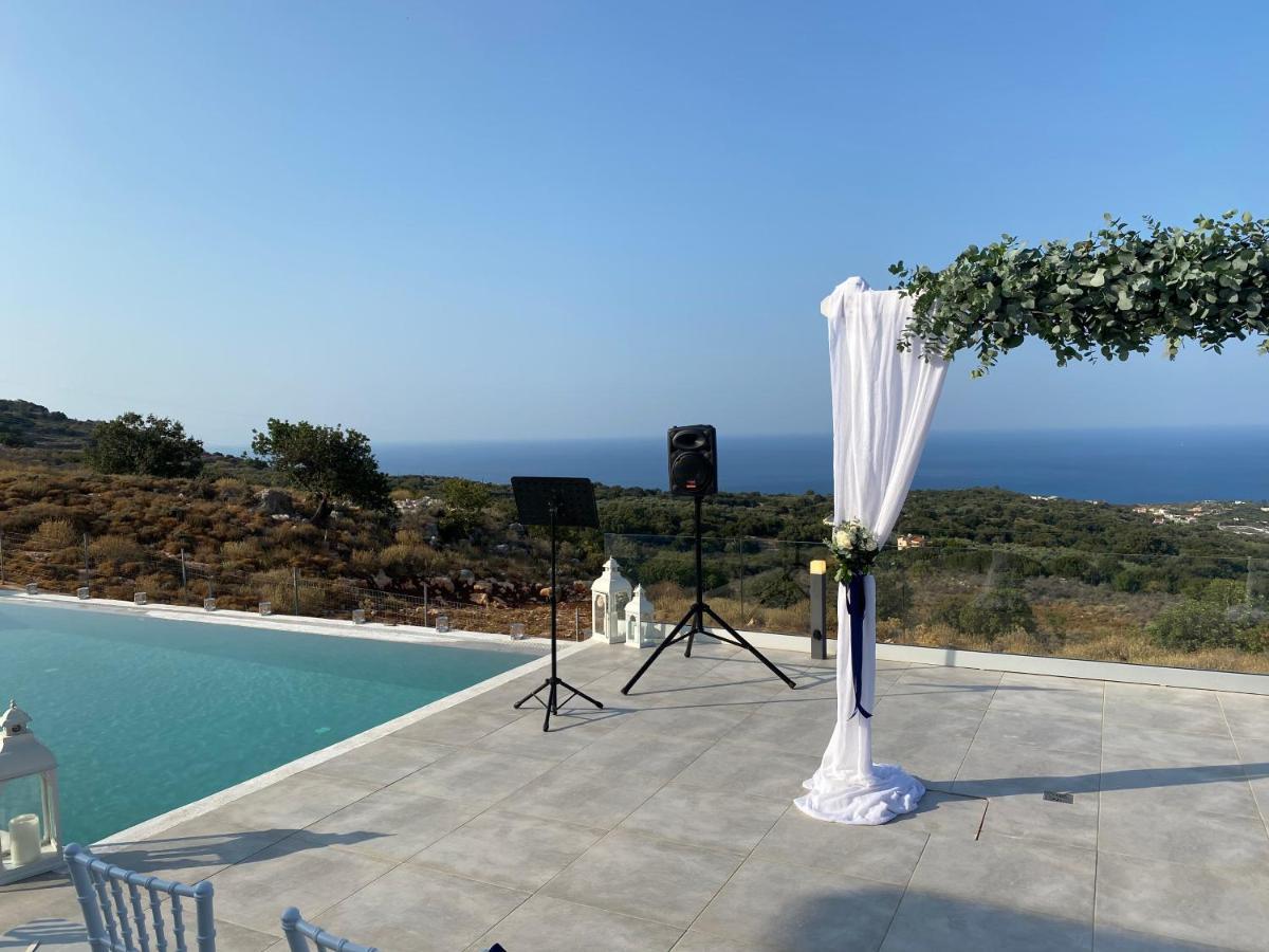 Eva Villas West With Infinity Pool & And Panoramic Sea View Gerani Chanion Eksteriør bilde