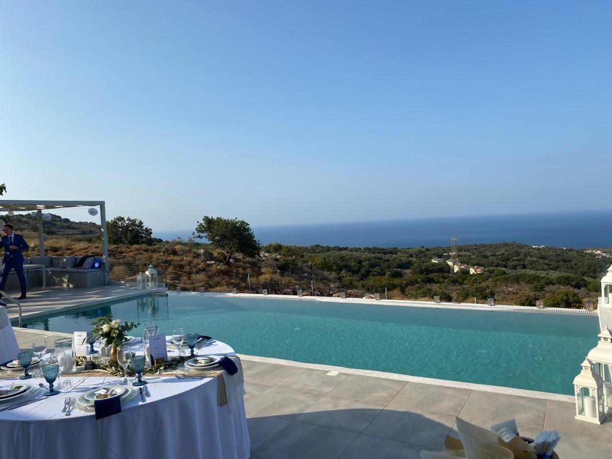 Eva Villas West With Infinity Pool & And Panoramic Sea View Gerani Chanion Eksteriør bilde